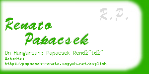 renato papacsek business card